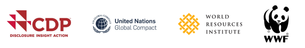 CDP、国連グローバル・コンパクト、世界資源研究所（WRI）、世界自然保護基金（WWF）の4団体